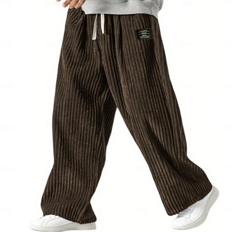 Men's Corduroy Drawstring Casual Pants