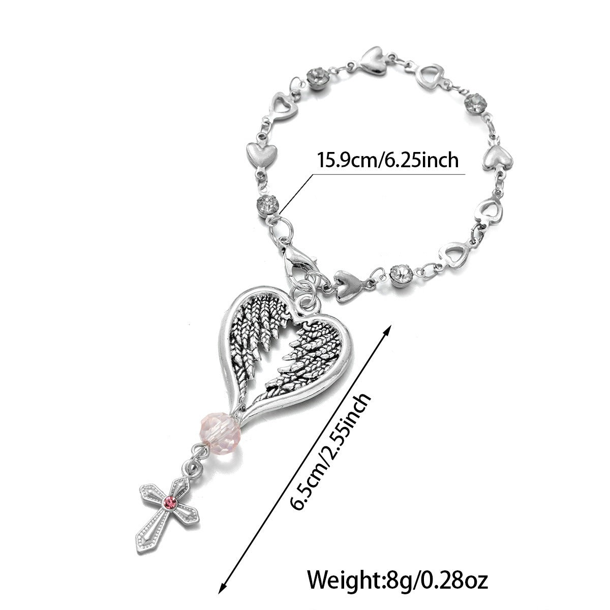 Alloy Feather Cross