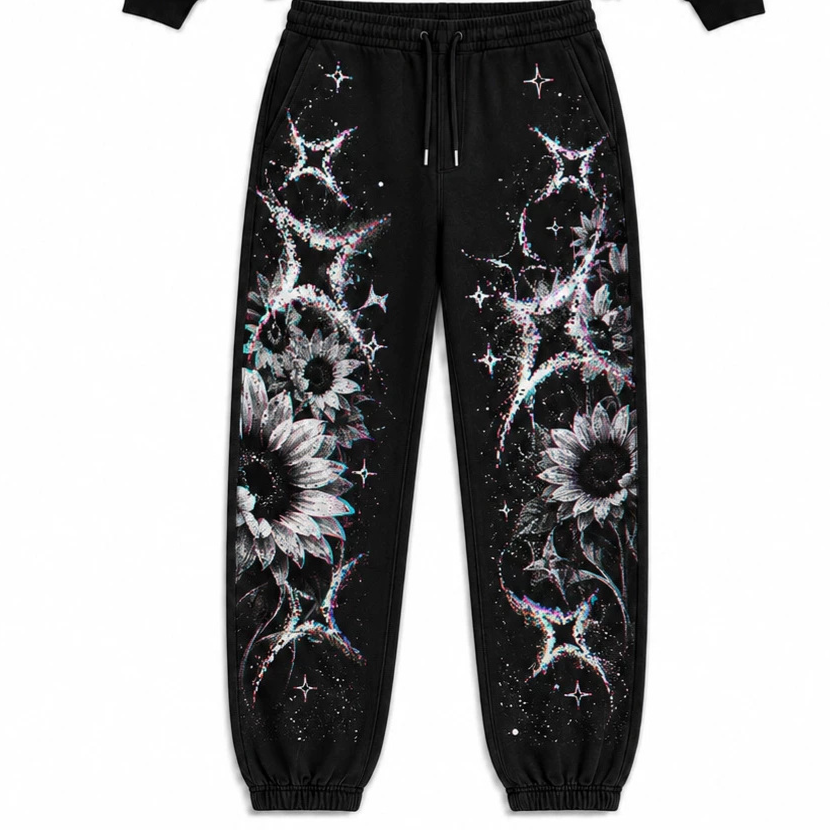 Print Hooded Zipper Sweatshirt