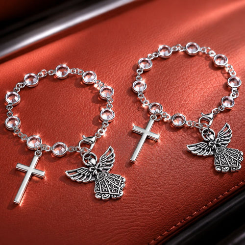 Alloy Feather Cross