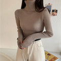 Womens High-Neck Knit Sweater