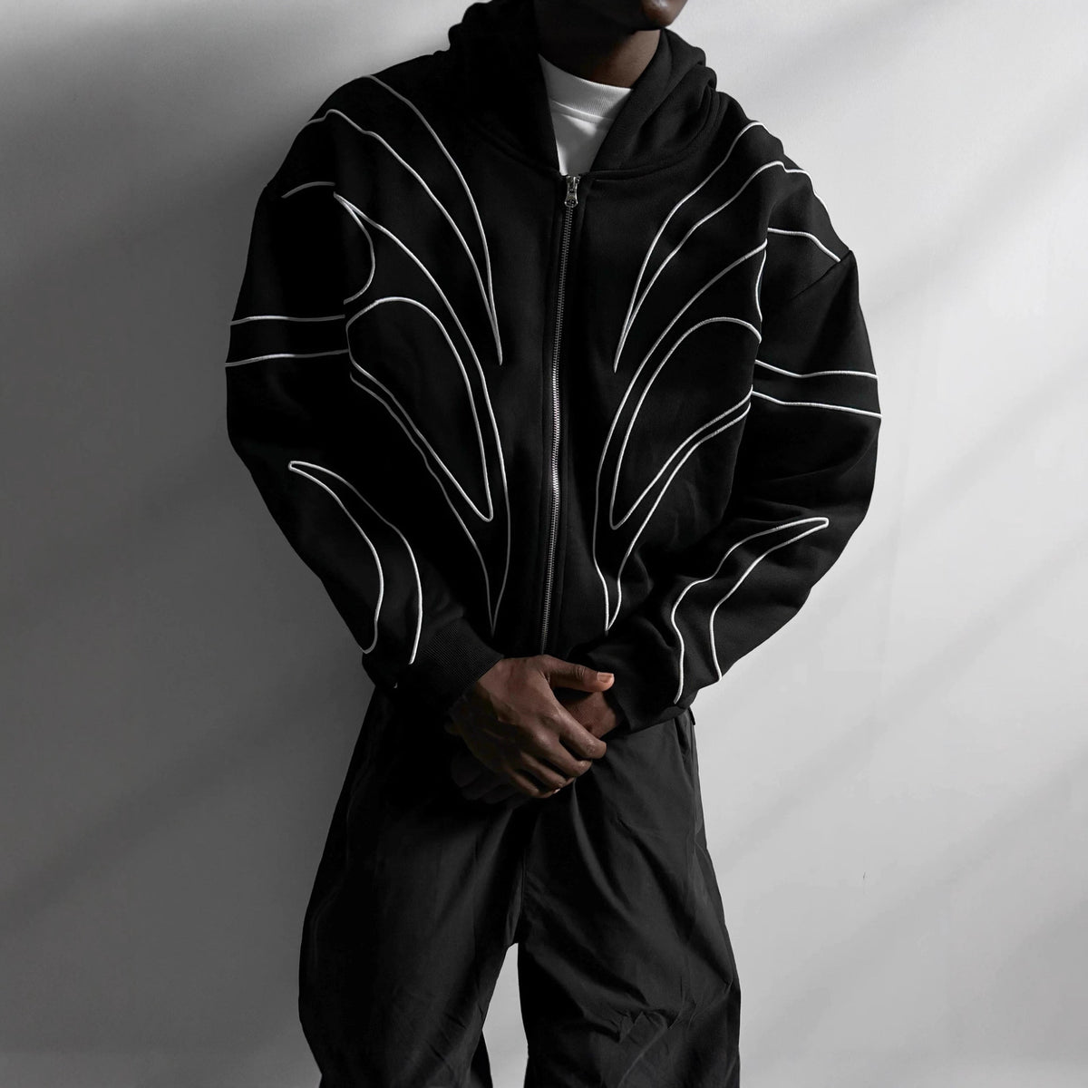 Embroidered Fleece Hood