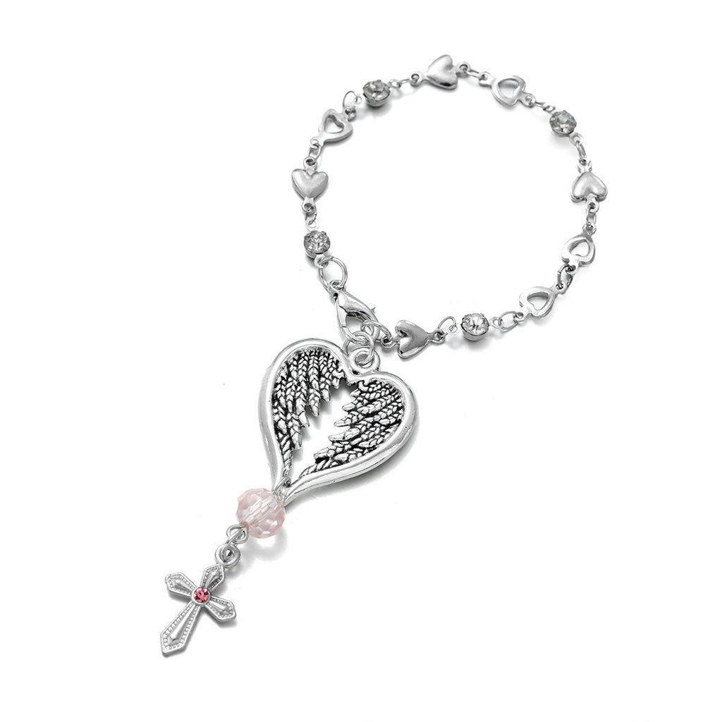 Alloy Feather Cross