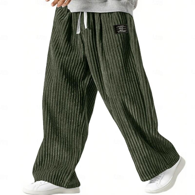 Men's Corduroy Drawstring Casual Pants